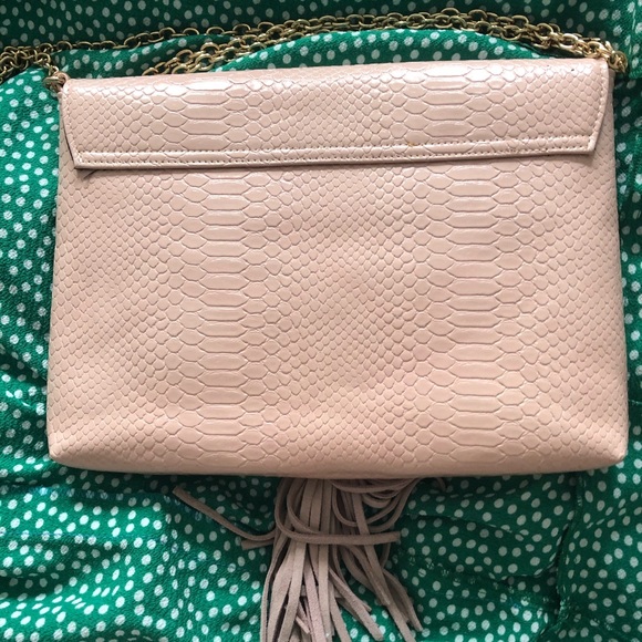 Street Level Pink Leather Tassel Purse - Picture 3 of 5